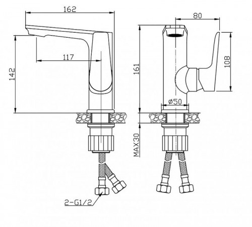 Смеситель для раковины BelBagno Ancona ANCONA-LVM-CRM Хром латунь