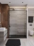 Душевая дверь Cezares Lux 140 LUX-B-FS-11-140-C-GM профиль Оружейная сталь стекло прозрачное