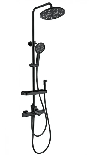 Душевая система Wonzon & Woghand Solid WW-C3011-A1-MB с термостатом цвет Черный матовый