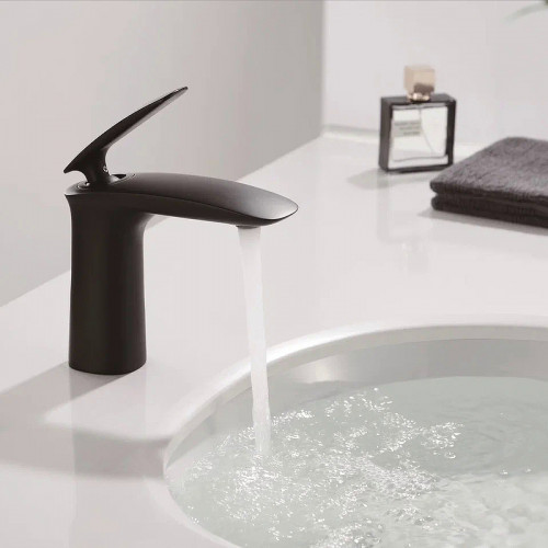 Смеситель для раковины Rose R11H R1101H Черный матовый латунь