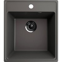 Кухонная мойка Ulgran Quartz Forte 425-09 Асфальт искусственный камень (литьевой мрамор) встраиваемый
