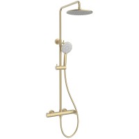 Душевая система Vincea Rondo VSFS-1R0BG Брашированное золото латунь на стену