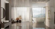 Душевая система Vincea Rondo VSFS-1R0BG Брашированное золото латунь на стену