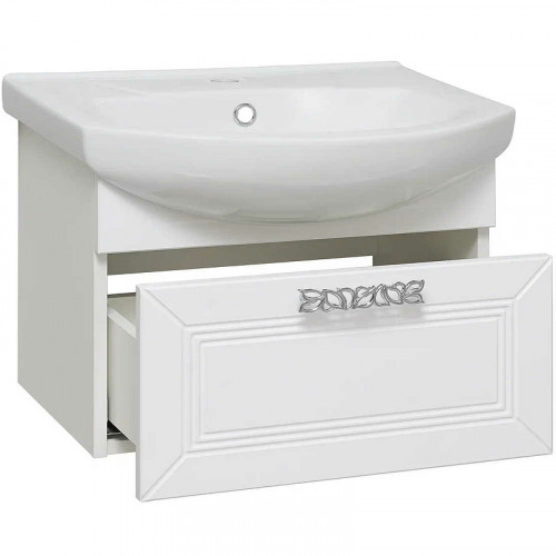 Тумба под раковину Runo Монро 55 00-00000458 подвесная Белая МДФ / ЛДСП