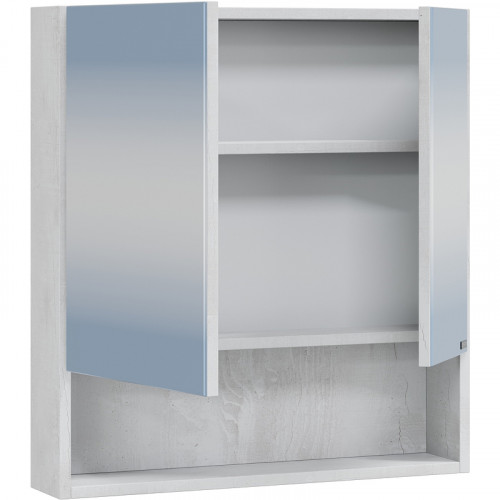 Зеркальный шкаф СанТа Мира 60 700403 Светлое дерево МДФ / ЛДСП, стекло