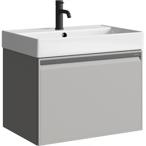Тумба под раковину Aqwella Pure 65 PUR0165ST подвесная Серый туман