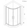 Душевой уголок RGW Classic CL-54-B 100х100 32095400-14 профиль Черный стекло прозрачное