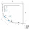Душевой уголок RGW Classic CL-54-B 100х100 32095400-14 профиль Черный стекло прозрачное