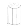 Душевой уголок Vincea Show 100x100 VSP1-4SH100CL профиль Хром стекло прозрачное