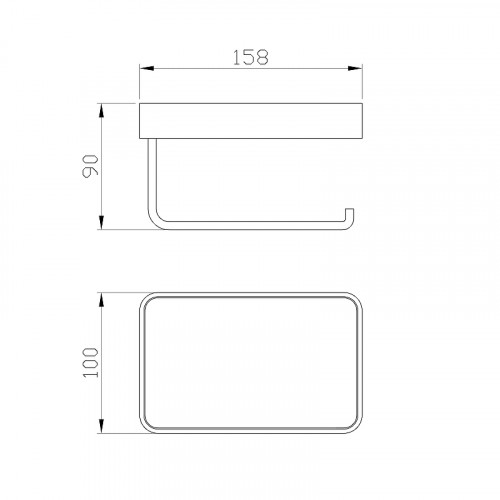 Держатель туалетной бумаги Wonzon &amp; Woghand WW-9536 с полкой цвет Хром