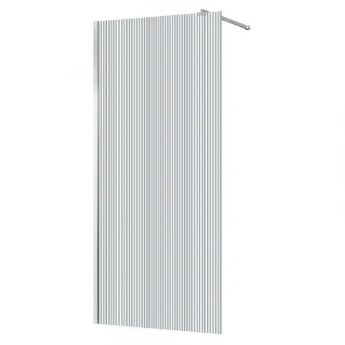 Душевая перегородка Azario Walk-In 90 AZ-251-90-CH-CRF профиль Хром стекло рифленое