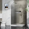 Душевая перегородка Azario Walk-In 90 AZ-251-90-CH-CRF профиль Хром стекло рифленое