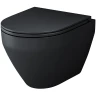 Комплект унитаза с инсталляцией AM.PM Spirit V2.0 FlashClean IS47038.701700MB с сиденьем Микролифт и Черной матовой клавишей смыва фарфор подвесной