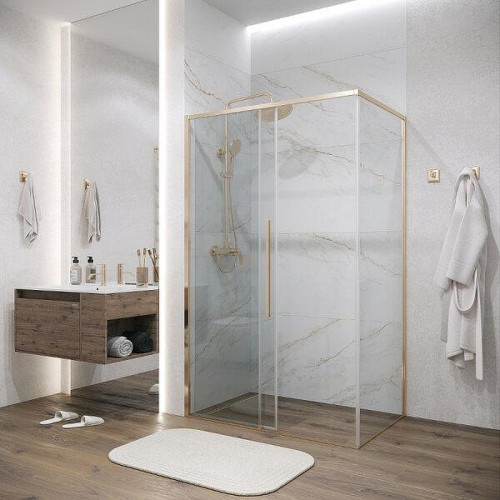 Душевой уголок Grossman Galaxy 140x100 120.K33.01.1410.32.00 профиль Золото сатин стекло прозрачное