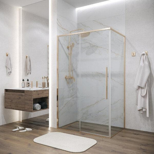 Душевой уголок Grossman Galaxy 140x100 120.K33.01.1410.32.00 профиль Золото сатин стекло прозрачное
