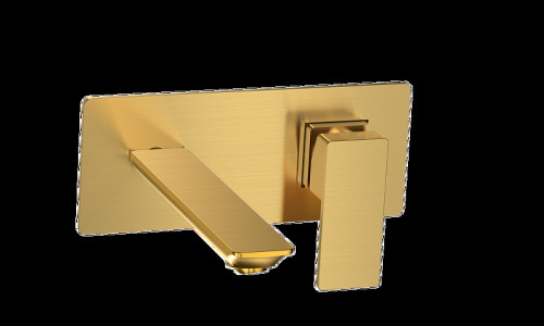 Смеситель для раковины AQUAme Savona AQM6815BG цвет Золото шлифованное