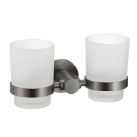 Стакан для зубных щеток Savol S-005668Q двойной цвет Графит