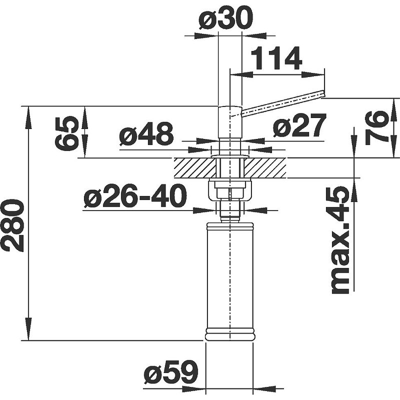 Дозатор для моющего средства Blanco Torre 521541 Нержавеющая сталь