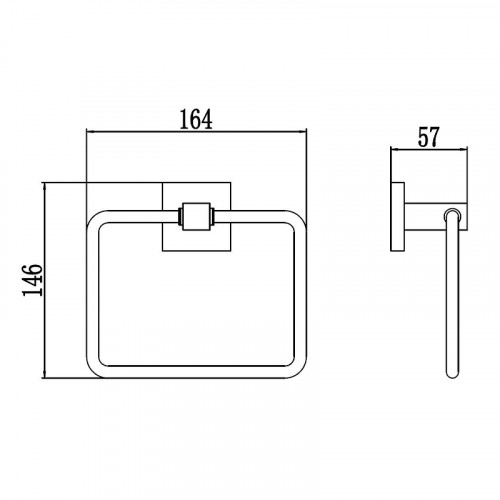 Кольцо для полотенец Savol S-06560H цвет Черный