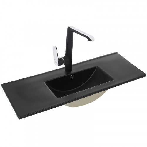 Раковина WeltWasser Deilbach 7517 90 MT-BL 10000005574 Черная матовая фаянс полувстраиваемая