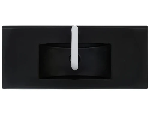 Раковина WeltWasser Deilbach 7517 90 MT-BL 10000005574 Черная матовая фаянс полувстраиваемая