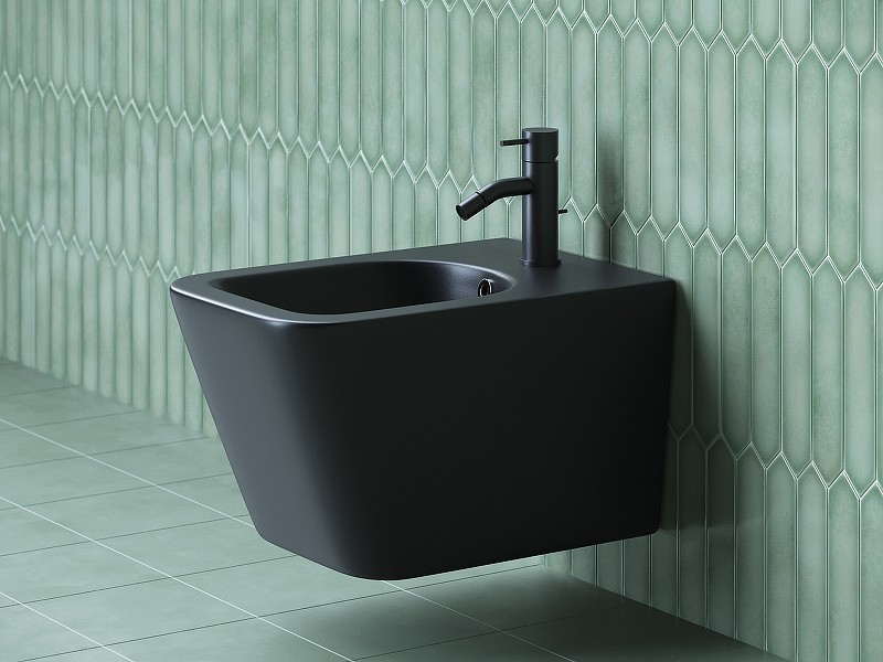 Биде Ceramicanova Metric CN3008MB подвесное Черное матовое