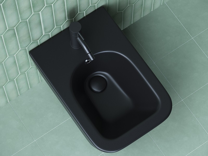 Биде Ceramicanova Metric CN3008MB подвесное Черное матовое