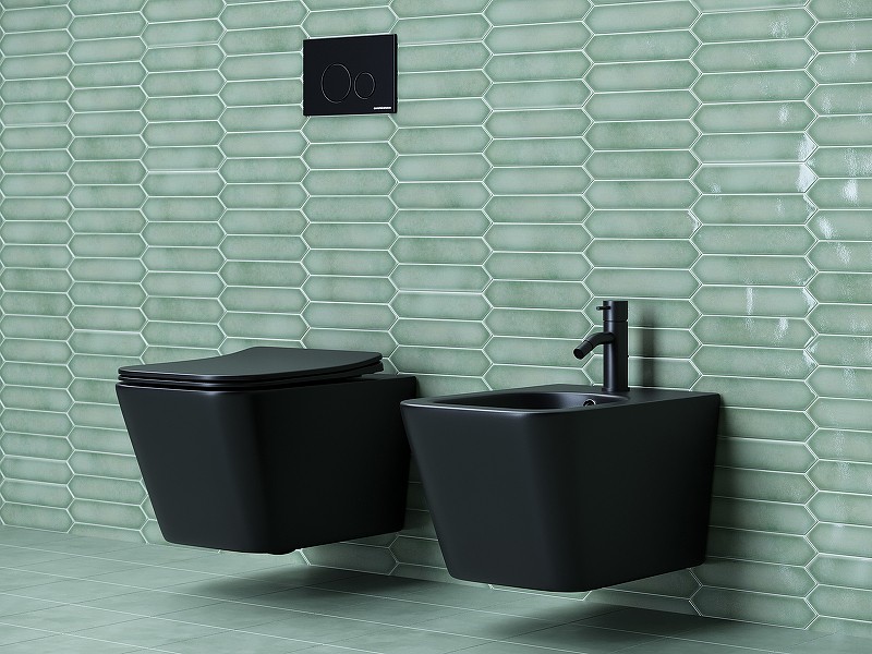 Биде Ceramicanova Metric CN3008MB подвесное Черное матовое