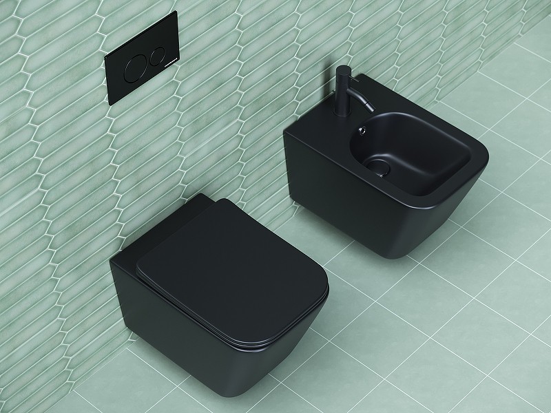 Биде Ceramicanova Metric CN3008MB подвесное Черное матовое