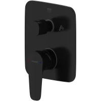 Смеситель для душа Bravat Source PB8173218BW-2-ENG Черный матовый латунь встраиваемый
