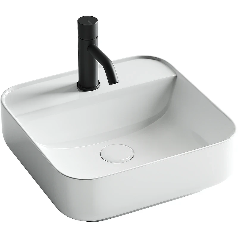 Раковина Ceramicanova Element 39 CN5014 Белая фарфор накладная