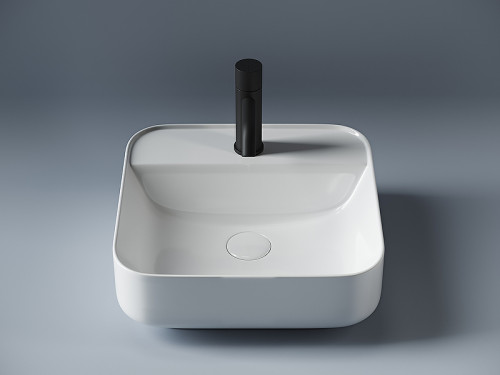 Раковина Ceramicanova Element 39 CN5014 Белая фарфор накладная