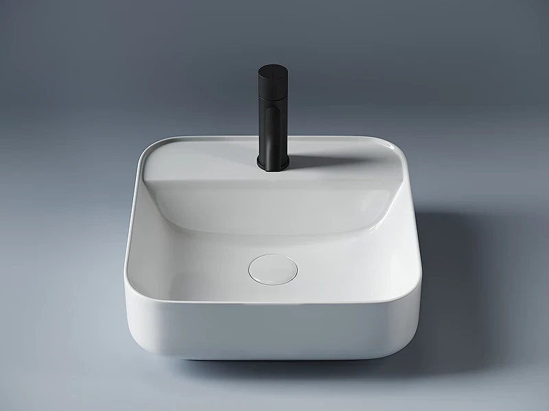 Раковина Ceramicanova Element 39 CN5014 Белая фарфор накладная