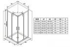 Душевая дверь Ravak Blix Slim BLSRV2K-120 X1XMG0300Z1 профиль Черный матовый стекло Transparent
