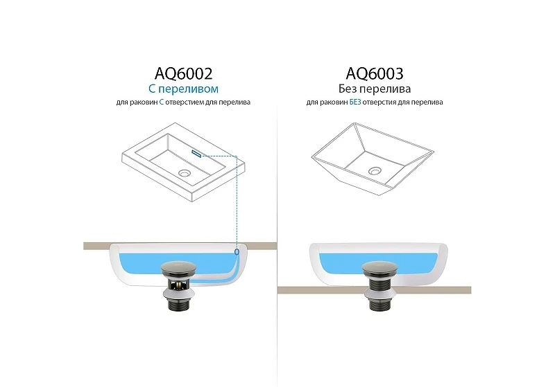 Донный клапан Aquatek AQ6002BGM click-clack цвет Оружейная сталь