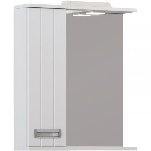 Зеркало со шкафом Vigo Diana 60 L z.DIA.60.L.El с подсветкой Белое МДФ / ЛДСП, стекло