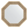 Зеркало Evoform Octagon 72х72 BY 7362 в багетной раме - Серебряный акведук 93