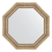 Зеркало Evoform Octagon 72х72 BY 7362 в багетной раме - Серебряный акведук 93
