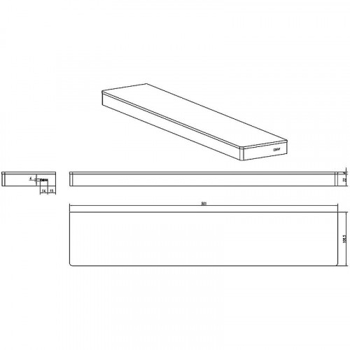 Металлическая полка Black&amp;White Gravity GA-9615GM 9615GM Gun Metal