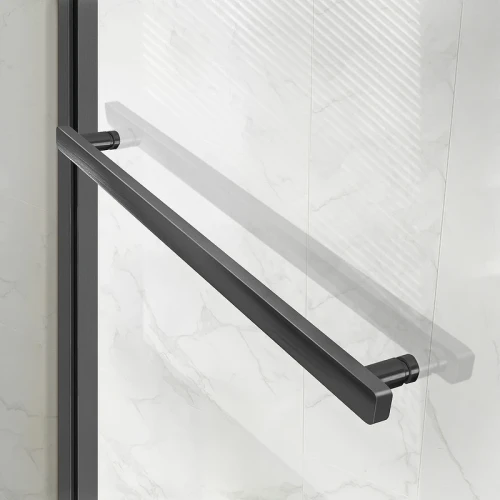 Душевой уголок Vincea Slim Soft 150x90 VSR-1SS9015CLGM профиль Вороненая сталь стекло прозрачное