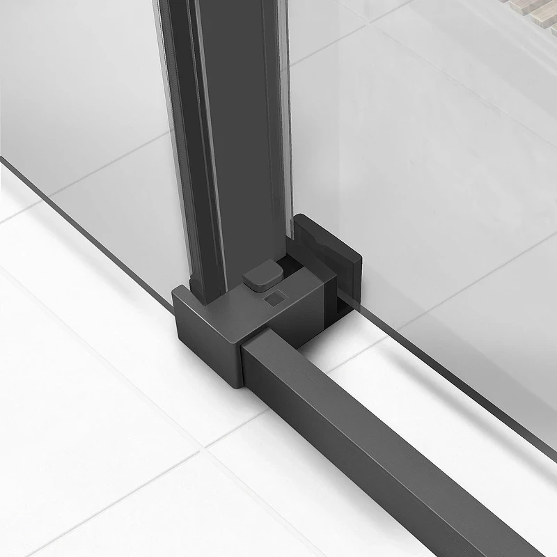 Душевой уголок Vincea Slim Soft 150x90 VSR-1SS9015CLGM профиль Вороненая сталь стекло прозрачное