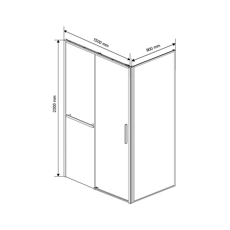 Душевой уголок Vincea Slim Soft 150x90 VSR-1SS9015CLGM профиль Вороненая сталь стекло прозрачное