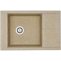 Кухонная мойка Aquaton Делия 78 1A715132DE220 Песочный искусственный камень (литьевой мрамор) встраиваемый