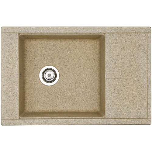 Кухонная мойка Aquaton Делия 78 1A715132DE220 Песочный искусственный камень (литьевой мрамор) встраиваемый