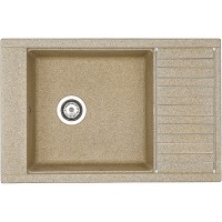 Кухонная мойка Aquaton Делия 78 1A715132DE220 Песочный искусственный камень (литьевой мрамор) встраиваемый