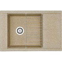 Кухонная мойка Aquaton Делия 78 1A715132DE220 Песочный искусственный камень (литьевой мрамор) встраиваемый