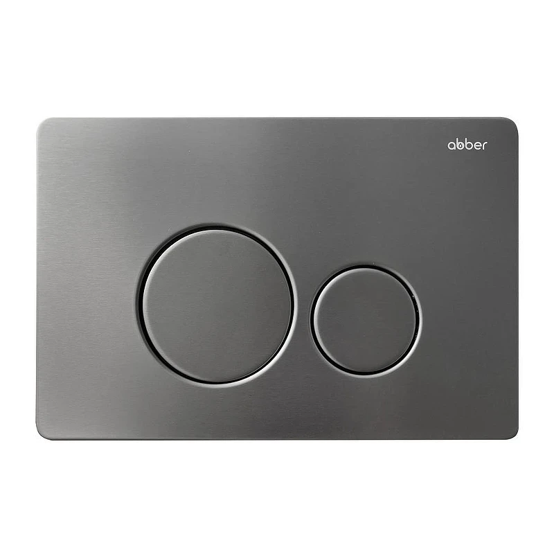 Комплект унитаза Abber Rechteck AC1201MB-AC0105-AC0121MCH с сиденьем Микролифт и клавишей смыва цвет Матовый хром