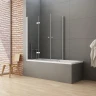 Шторка для ванны New Trendy NEW SOLEO Chrome x120 P-0030/P-0024