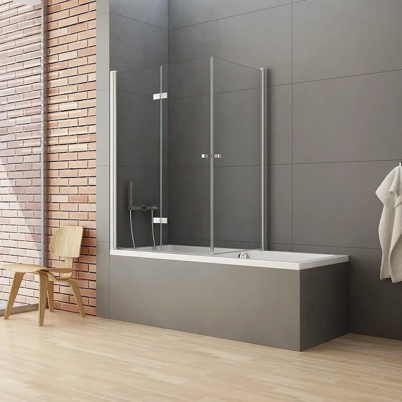 Шторка для ванны New Trendy NEW SOLEO Chrome x120 P-0030/P-0024