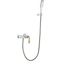 Смеситель для ванны Boheme Venturo 383-W Белый Золото латунь на стену